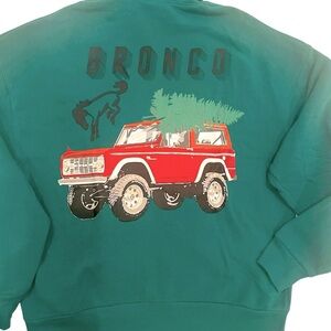 Ford Bronco Holiday Grayson Threads Green Zip Up Hoodie